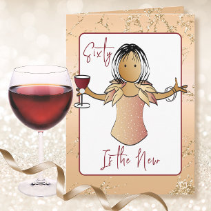 Carte 60 Fabuleux Vin Parties scintillant étincelant 60e