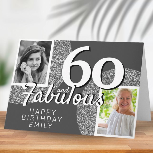 Carte 60 & Fabulous Silver Parties scintillant 2 Photo 6 (Créateur téléchargé)