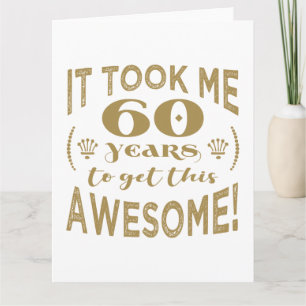 Carte 60e anniversaire Awesome