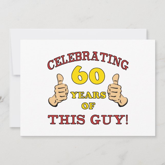 Carte 60e anniversaire Cadeau pour lui (Devant)