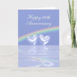 Carte 60e Anniversaire Coeurs de diamant (Tall)