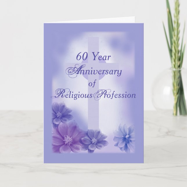 Carte 60e anniversaire de la profession religieuse, Nun (Devant)