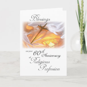 Carte 60e anniversaire de la vie religieuse, pour une re