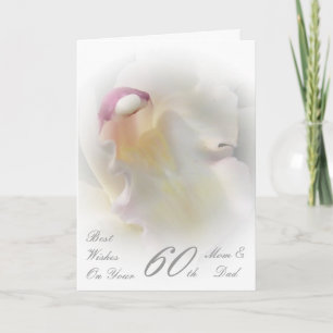 Carte 60e anniversaire de Mariage Maman & Papa Orchidée 