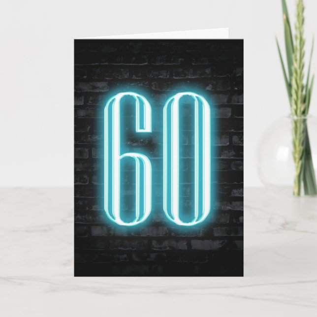 Carte 60e anniversaire Neon Connexion en brique (Devant)
