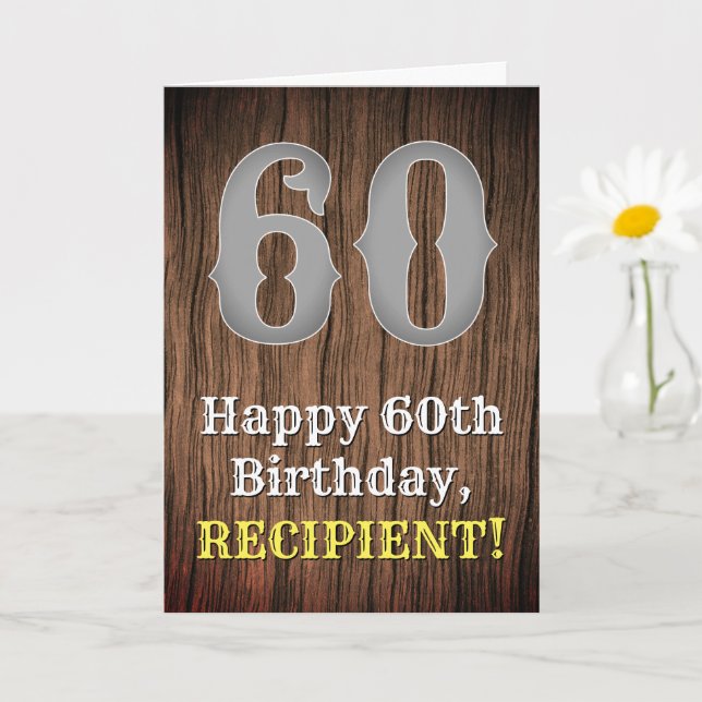 Carte 60e anniversaire : Pays inspiré par l'Ouest Look,  (Petite plante)