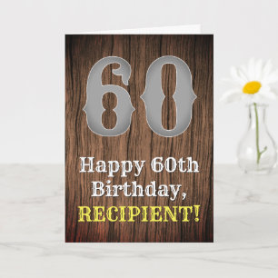 Carte 60e anniversaire : Pays inspiré par l'Ouest Look, 