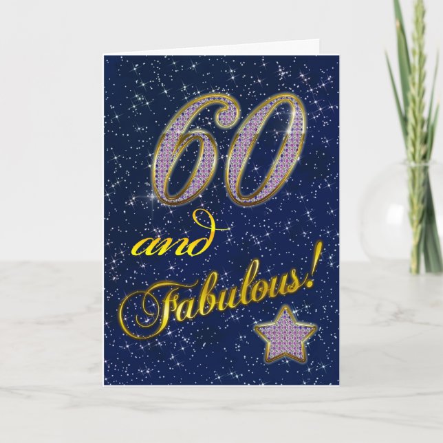 Carte 60e anniversaire pour quelqu'un Fabulous (Devant)