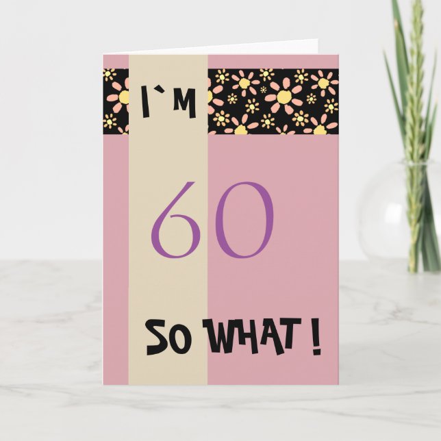 Carte 60e anniversaire pour sa drôle de motivation (Devant)