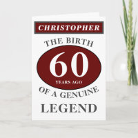 60e anniversaire Red Genuine Legend Ajouter votre 