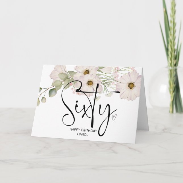 Carte 60e anniversaire Soixantième anniversaire heureux  (Devant)