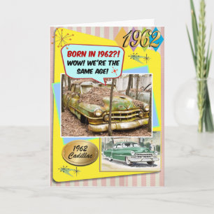 Carte 60e anniversaire ! Wow, même âge que cette Chevy 1