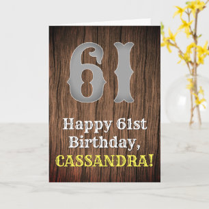 Carte 61e anniversaire : Pays inspiré par l'Ouest Look, 