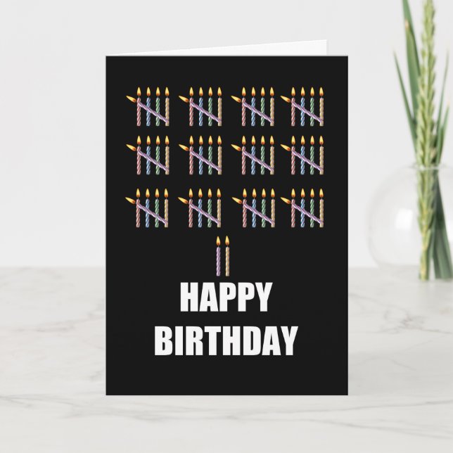 Carte 62e anniversaire avec bougies (Devant)