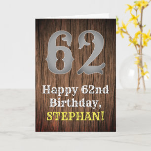 Carte 62e anniversaire : Pays inspiré par l'Ouest Look, 
