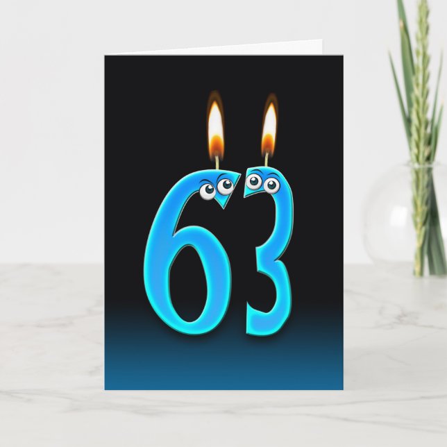 Carte 63e anniversaire bougies (Devant)