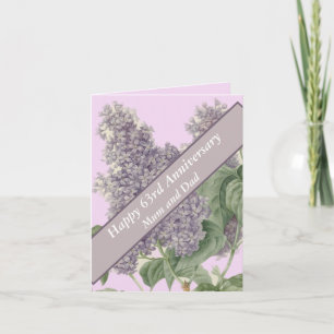 Carte 63e anniversaire Lilac modifiable