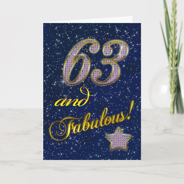 Carte 63e anniversaire pour quelqu'un Fabulous (Devant)