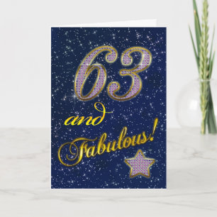 Carte 63e anniversaire pour quelqu'un Fabulous