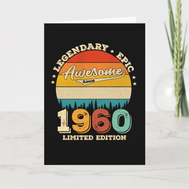 Carte 65 ans Anniversaire 1960 merveilleux 65e anniversa (Devant)