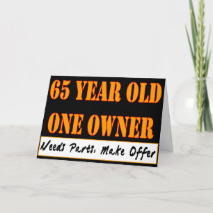 Carte 65 Ans, Un Propriétaire - Besoin De Pièces, Faire 