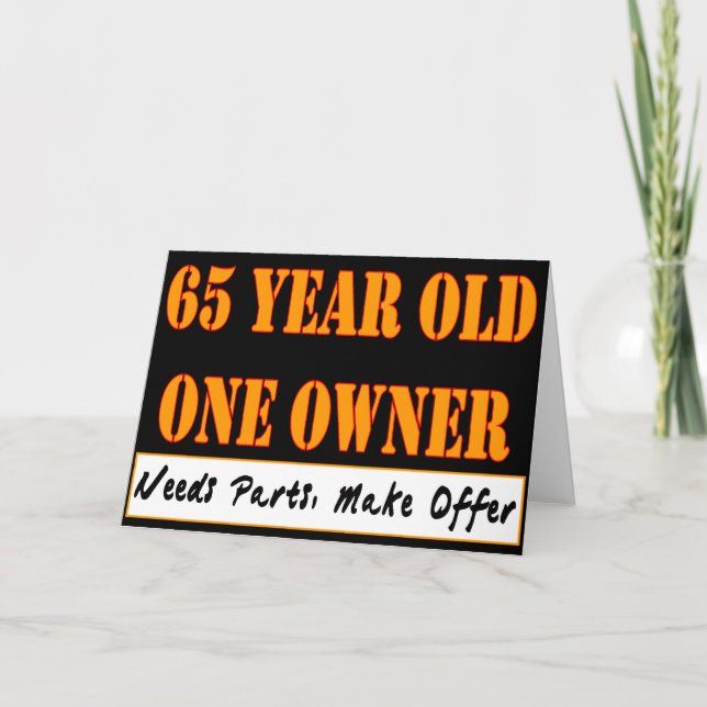 Carte 65 Ans, Un Propriétaire - Besoin De Pièces, Faire  (Devant)