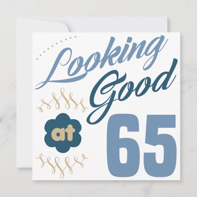 Carte 65e anniversaire à l'air bon (Devant)