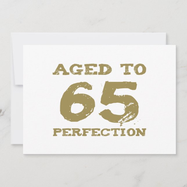 Carte 65e anniversaire Âgé à la perfection (Devant)