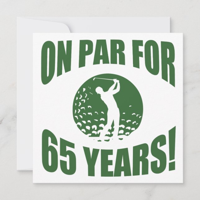 Carte 65e anniversaire de Golfer (Devant)