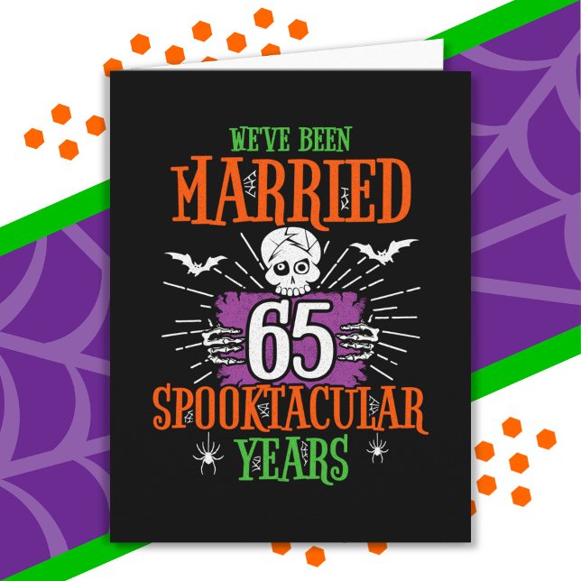 Carte 65e anniversaire du Mariage de Halloween Spooktacu (Créateur téléchargé)