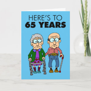 Carte 65e anniversaire du Mariage vieillissant