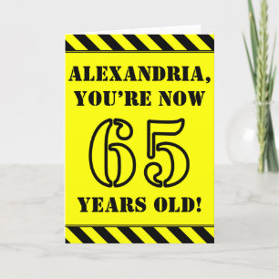 Carte 65e anniversaire : Jeu de style graphique, Nom per