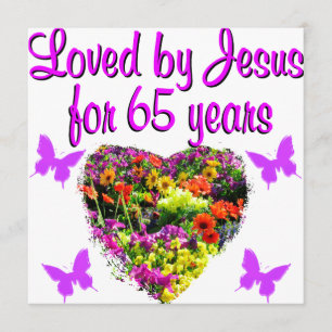 CARTE 65E ANNIVERSAIRE RELIGIEUX