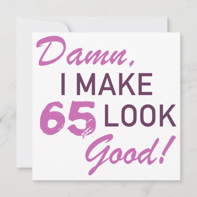 Carte 65e Humour d'anniversaire (Devant)