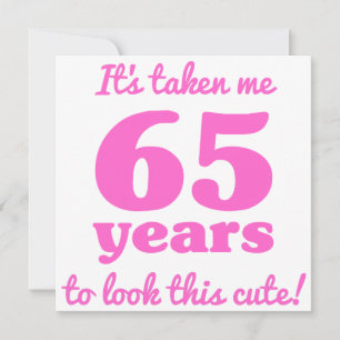 Carte 65ème anniversaire mignon pour les femmes