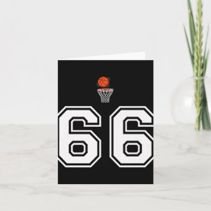 Carte 66 Basketball Style Vintage Blanc Premium 