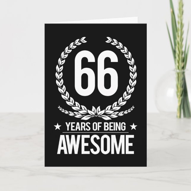 Carte 66e anniversaire (66 ans d'être génial) (Devant)