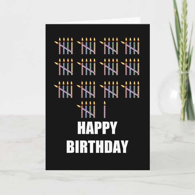 Carte 66e anniversaire avec bougies (Devant)