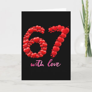 Carte 67 Amour Saint-Valentin Mignon Romantique Esthétiq