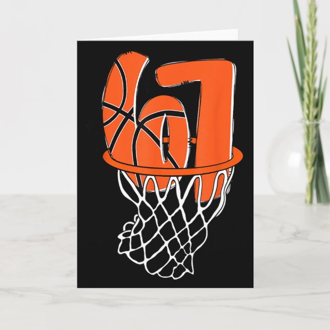 Carte 67 Basketball Six Seven 6 7 Meme Funny 67 Basketba (Devant)