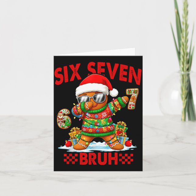 Carte 67 Christmas 6 7 Meme Gingerbread Man Xmas Pajamas (Devant)