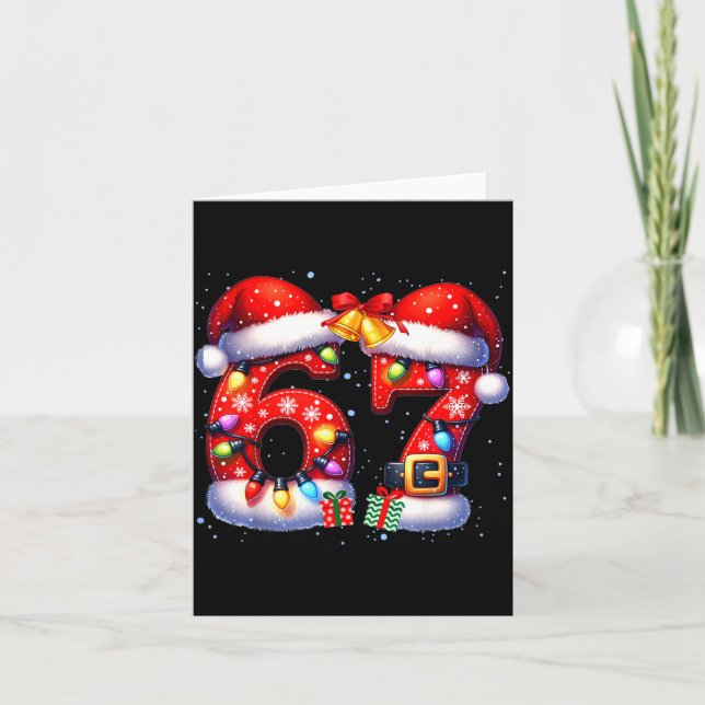 Carte 67 Christmas 6 7 Meme Pajamas Holiday Gen Alpha Sl (Devant)