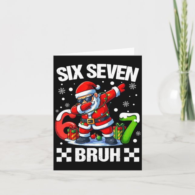Carte 67 Christmas 6 7 Six Seven Bruh Xmas Holiday Gen A (Devant)