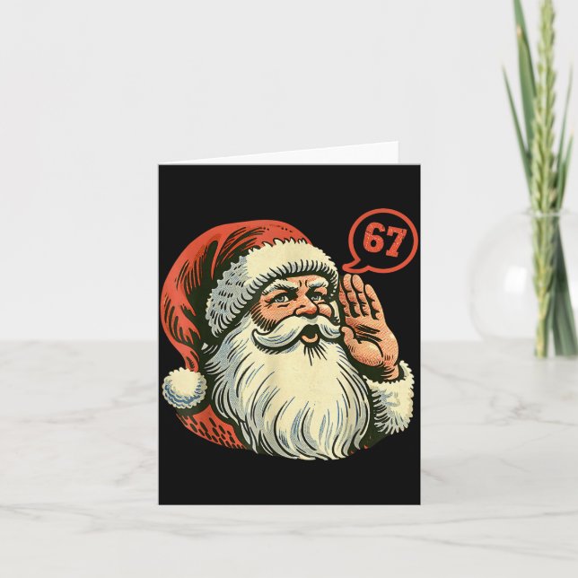 Carte 67 Christmas Funny Six Seven Meme Brainrot Santa C (Devant)