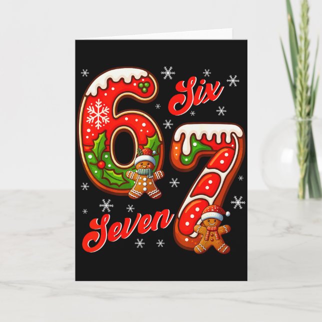 Carte 67 Christmas Meme Saying 6 7 Meme Costume Xmas  (Devant)
