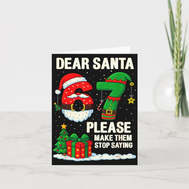 Carte 67 Christmas Shirt 6-7 6 7 Shirt Funny Parents Men (Devant)