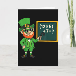Carte 67 drôle St Patricks Day professeur de mathématiqu