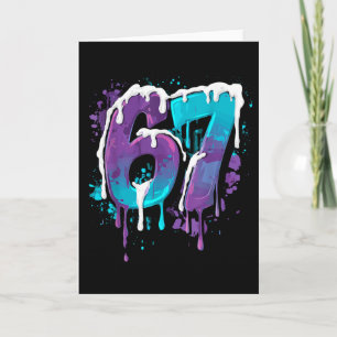 Carte 67 Glace Dégoulinante Mème Drôle Six Sept Générati