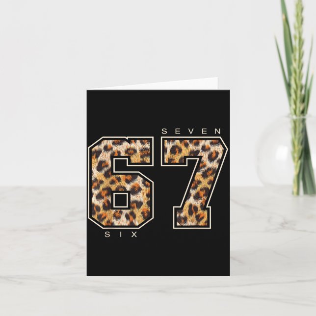 Carte 67 Leopard Pattern Retro Sixty Seven Animal Skin S (Devant)