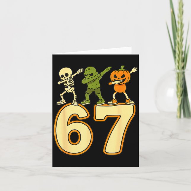 Carte 67 Meme Funny Halloween Numbers Six Seven Men Wome (Devant)